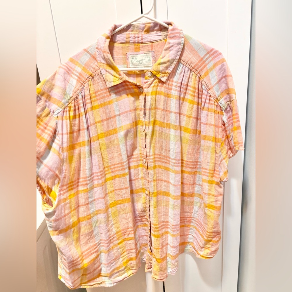 American Eagle Outfitters Multicolor Plaid Shirt